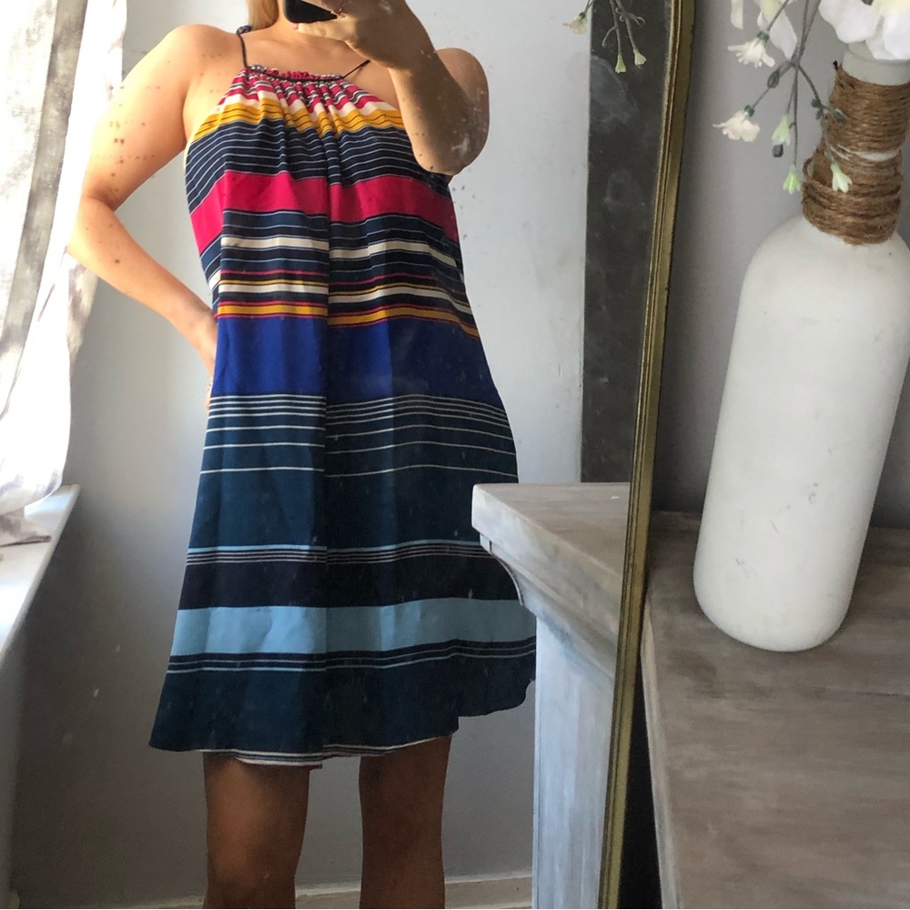 Dress high neck open back